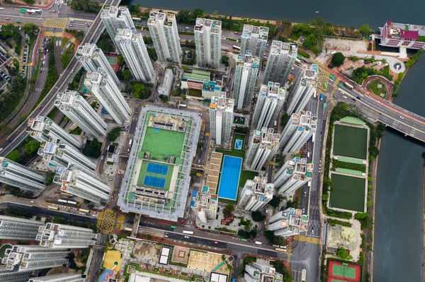 Sha Tin Hong Kong May 2019 Vista Superior Del Edificio — Foto de Stock