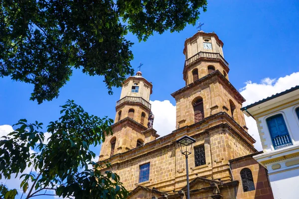 Farbenfrohe Ansicht Der San Gil Kirche Santander Kolumbien — Stockfoto