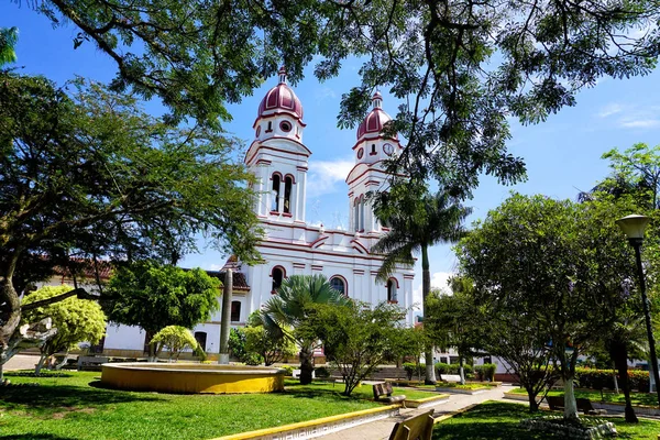 Beau Paysage Église Nuestra Senora Mongui Charala Colombie — Photo