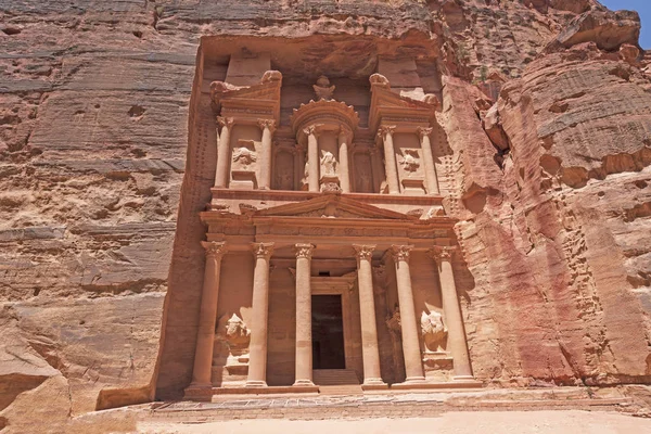 Tesoro Las Paredes Talladas Petra Sitio Unesco Petra Jordania —  Fotos de Stock