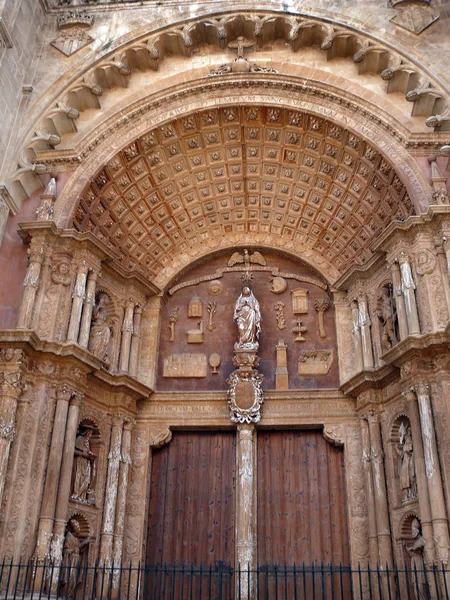 Portal Catedral Palma Maiorca — Fotografia de Stock
