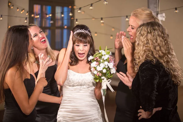 Pretty mature bride not listening to meddling frineds