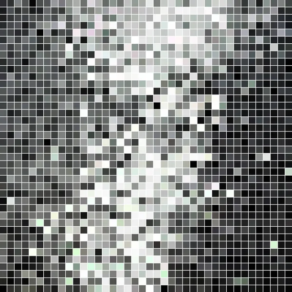 Resumo Quadrado Pixel Mosaico Fundo Cinza — Fotografia de Stock