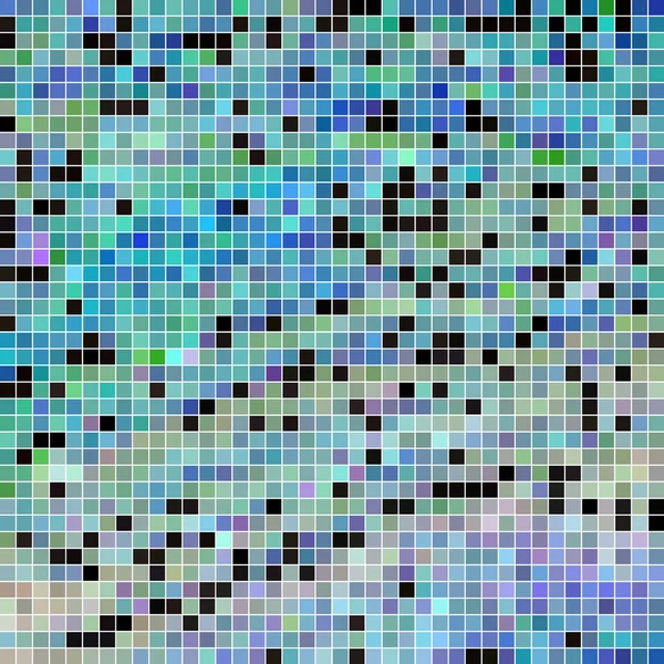 抽象的正方形象素马赛克背景 蓝色和深灰色 — 图库照片