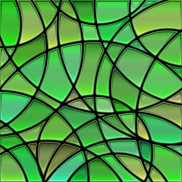 Fondo Mosaico Abstracto Vidrio Manchado Círculos Verdes — Foto de Stock