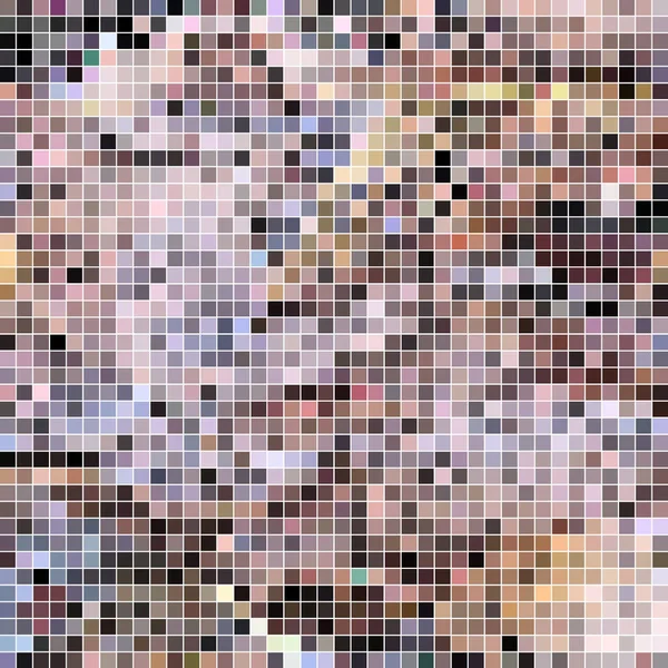 Abstrakcyjne Kwadratowe Tło Mozaiki Pikseli Brązowe Szare — Zdjęcie stockowe