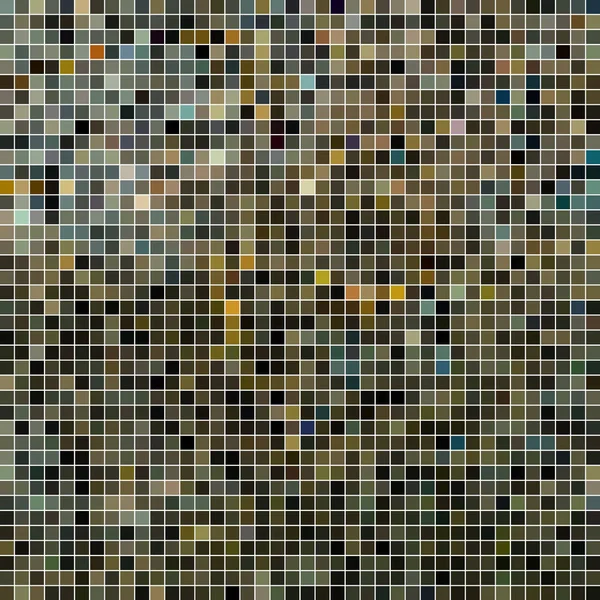 Abstrakcyjne Kwadratowe Tło Mozaiki Pikselowej Brązowe — Zdjęcie stockowe