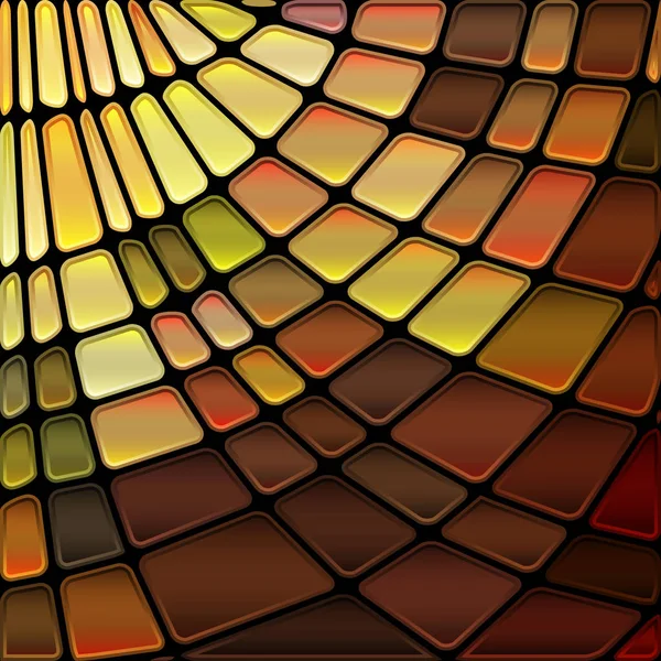 Abstrato Fundo Mosaico Vidro Manchado Amarelo Marrom — Fotografia de Stock