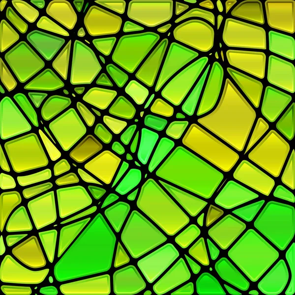 Astratto Sfondo Mosaico Vetro Colorato Giallo Verde — Foto Stock