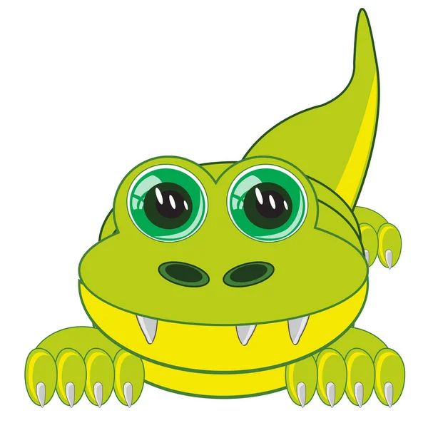 Vektorová Ilustrace Krokodýla Kresleného Zvířete — Stock fotografie