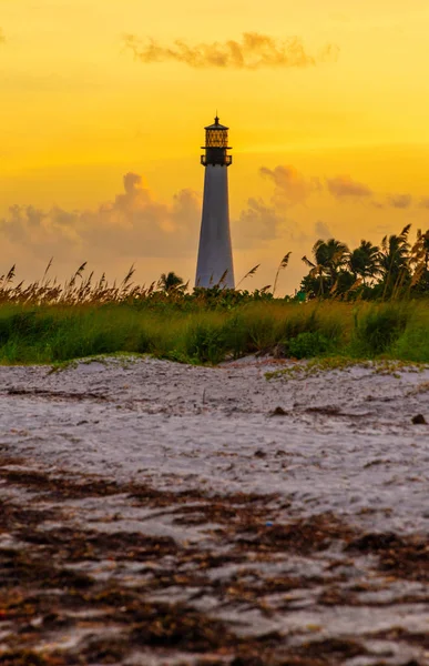 Latarnia Morska Cape Florida Latarnia Bill Baggs State Park Key — Zdjęcie stockowe