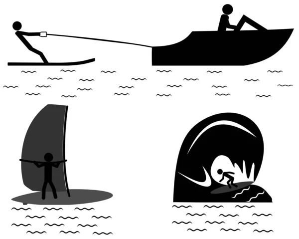 Ilustración Vectorial Pescador Mar — Foto de Stock