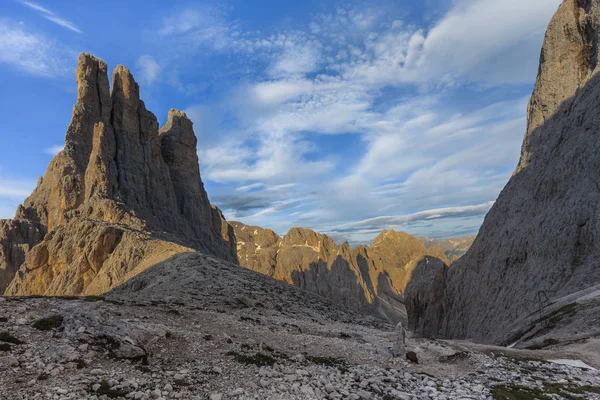 Věže Vajolet Dolomitách Val Fassa Itálie — Stock fotografie