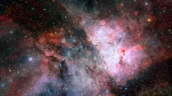 夜空有很多闪亮的星星 自然的天文背景 这张图片的元素由美国宇航局提供 — 图库照片