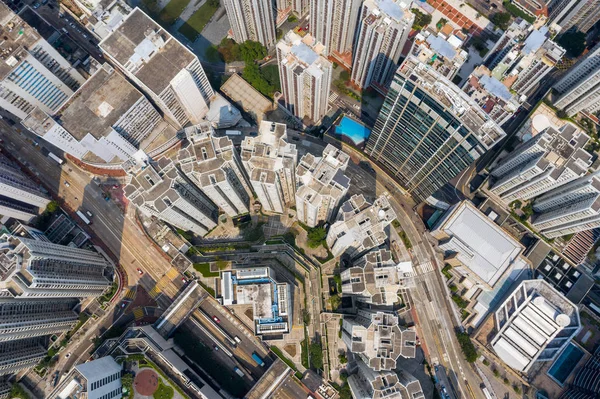 Tai Koo Hong Kong Marzo 2019 Vista Aérea Ciudad Hong —  Fotos de Stock