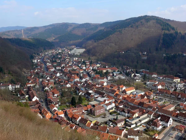 Krajobraz Harz Miastem Bad Lauterberg — Zdjęcie stockowe