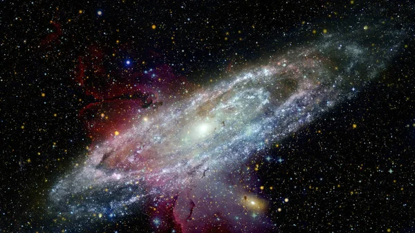 Bilhões Galáxias Universo Fundo Espacial Abstrato Elementos Desta Imagem Fornecidos — Fotografia de Stock