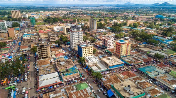 Vista Aérea Cidade Arusha Tanzânia — Fotografia de Stock