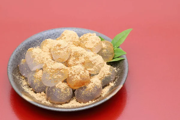 Japanische Süßwaren Warabi Mochi Traditionelle Süßigkeiten — Stockfoto