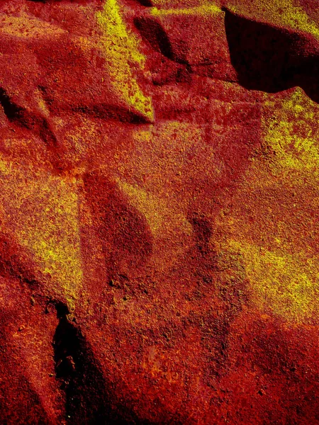 Eski Demirin Yüzeyinde Paslanmış Çeliğin Bozulması Çürüme Grunge Doku Arkaplanı — Stok fotoğraf