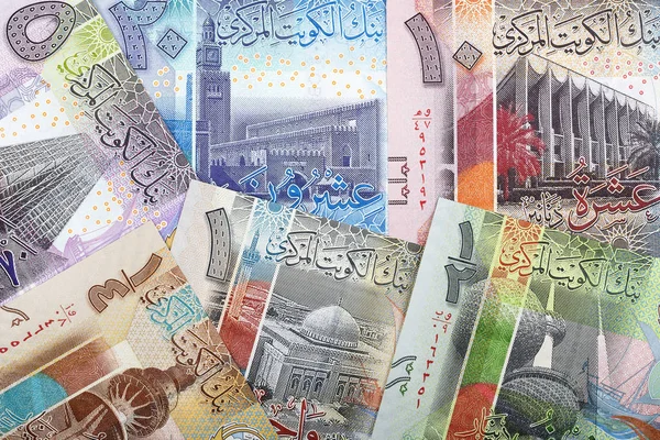 Dinar Kuwaití Fondo Negocios Con Dinero —  Fotos de Stock