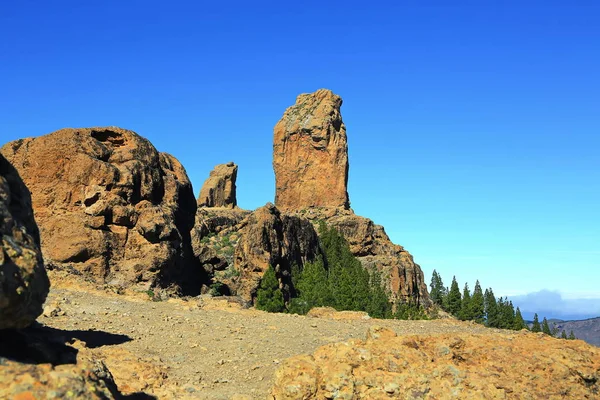 Roque Nublo Det Högsta Berget Gran Canaria — Stockfoto