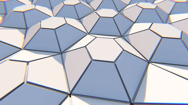 Fundo Abstrato Hexagonal Geométrico Branco Ilustração — Fotografia de Stock