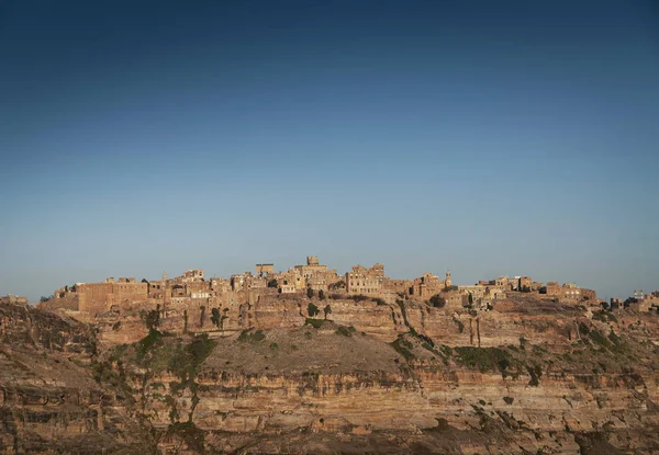 Kawkaban Haraz Dağları Ndaki Geleneksel Mimari Tepe Köyü — Stok fotoğraf