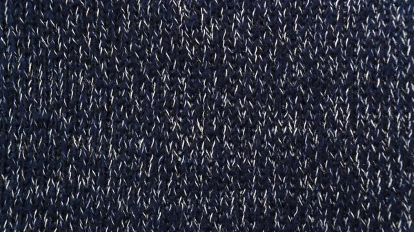 针织背景针织物织物羊毛深蓝色图案刺绣 — 图库照片