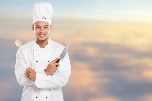Cocina Cocina Educación Formación Joven Hombre Masculino Trabajo Copyspace Copia —  Fotos de Stock