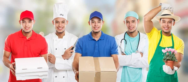Berufe Beruf Ausbildung Beruf Arzt Koch Gruppe Junger Leute Lateinisch — Stockfoto