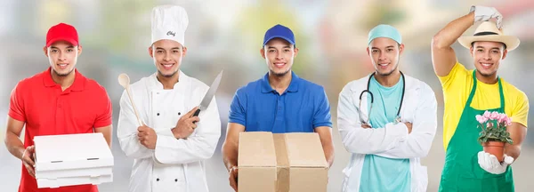 Berufe Beruf Ausbildung Beruf Arzt Koch Young Latin Man Job — Stockfoto