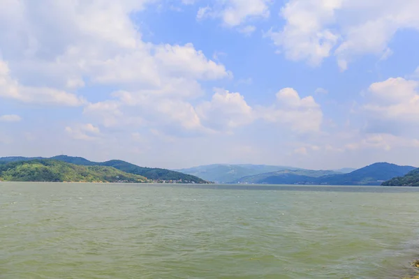 Vue Paysage Danube Matin Est Serbie Frontière Avec Roumanie Europe — Photo