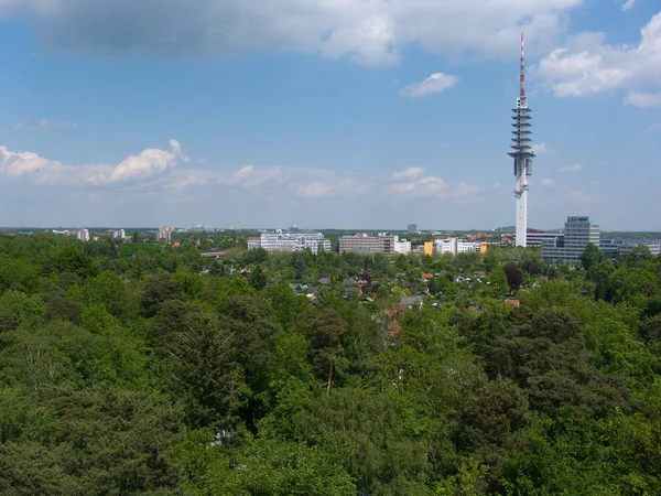 Panorama Van Hannover Met Toren Eilenriede — Stockfoto