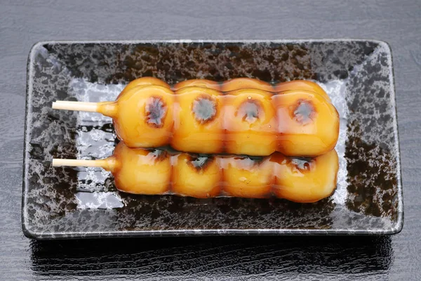 Cofetărie Japoneză Mitarashi Dango Pentru Dulciuri Tradiționale — Fotografie, imagine de stoc