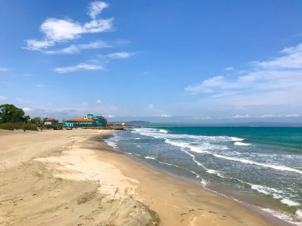 Bela Vista Para Mar Pomorie Bulgária — Fotografia de Stock