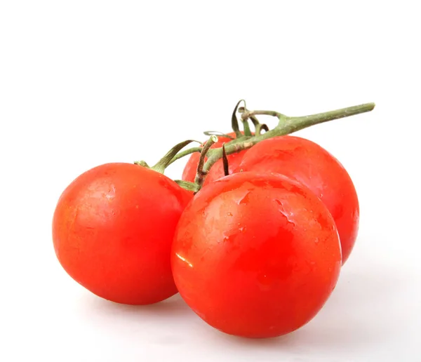 Nahaufnahme Von Roten Tomaten Auf Weißem Hintergrund — Stockfoto