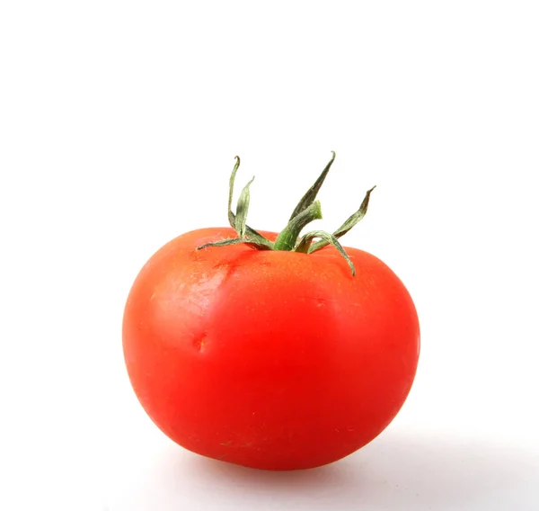 Primer Plano Del Tomate Rojo Sobre Fondo Blanco —  Fotos de Stock