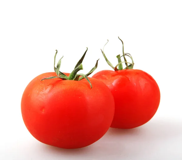 Primer Plano Del Tomate Rojo Sobre Fondo Blanco — Foto de Stock