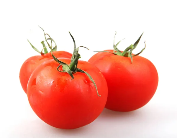 Primo Piano Del Pomodoro Rosso Fondo Bianco — Foto Stock