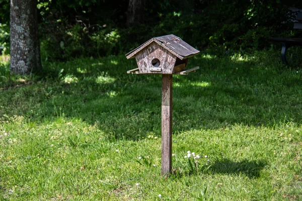 Birdhouse Sul Prato Stand — Foto Stock