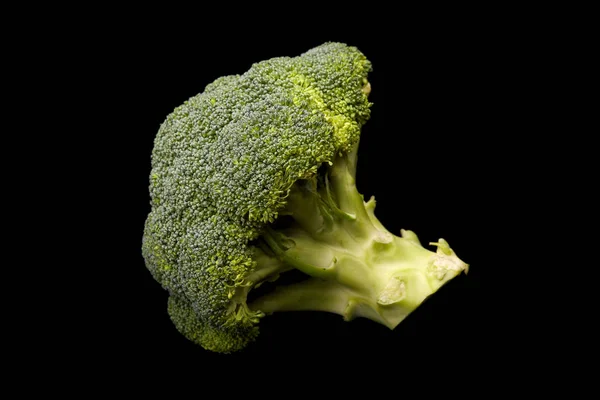 Fresh Broccoli Black Background — Stock Photo, Image