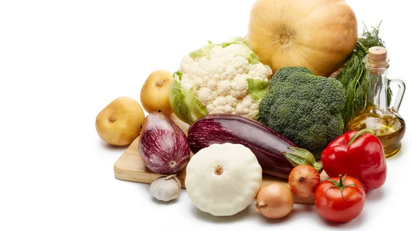 Fresh Vegetables White Background — Stock Photo, Image