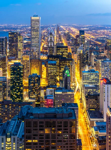 Flygvy Över Chicago Skylines Byggnad Chicago Downtown Chicago City Illinois — Stockfoto