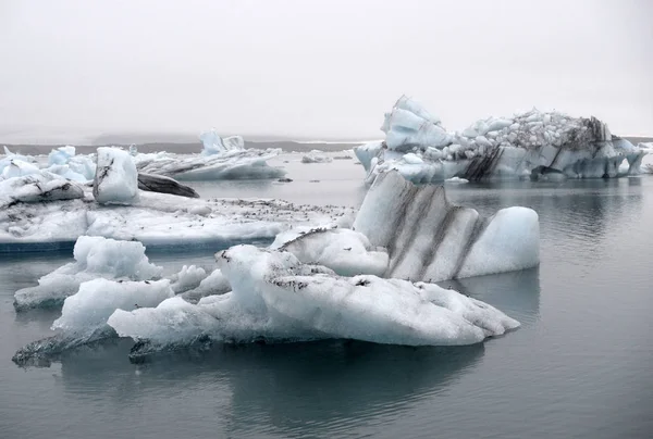 Icebergs Jokulsarlon Beautiful Glacial Lagoon Iceland Jokulsarlon Famous Travel Destination — Stock Photo, Image
