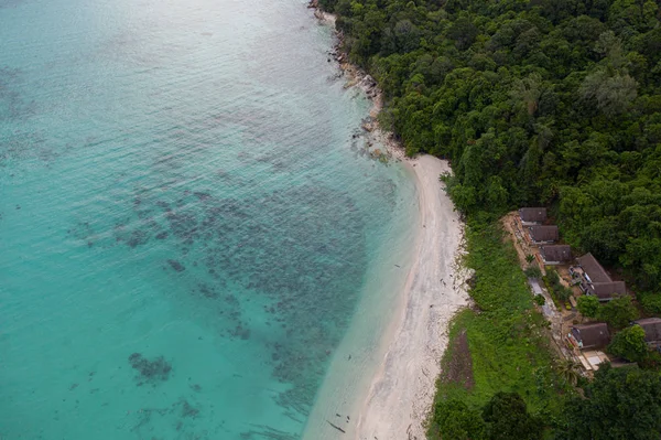 Veduta Aerea Drone Della Splendida Superficie Del Mare Laguna Isola — Foto Stock