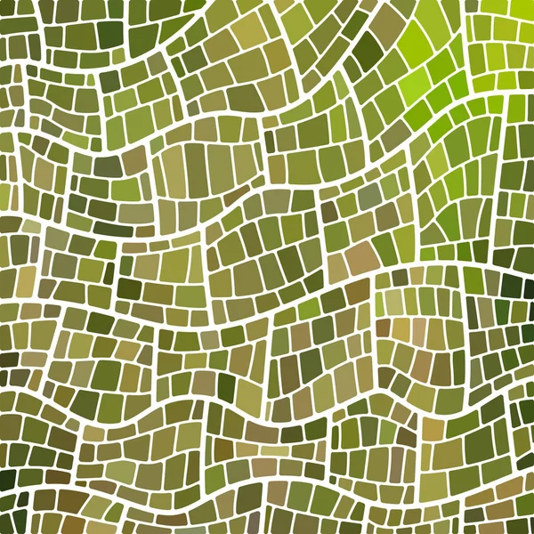 Fondo Mosaico Abstracto Vidrio Manchado Verde Marrón — Foto de Stock