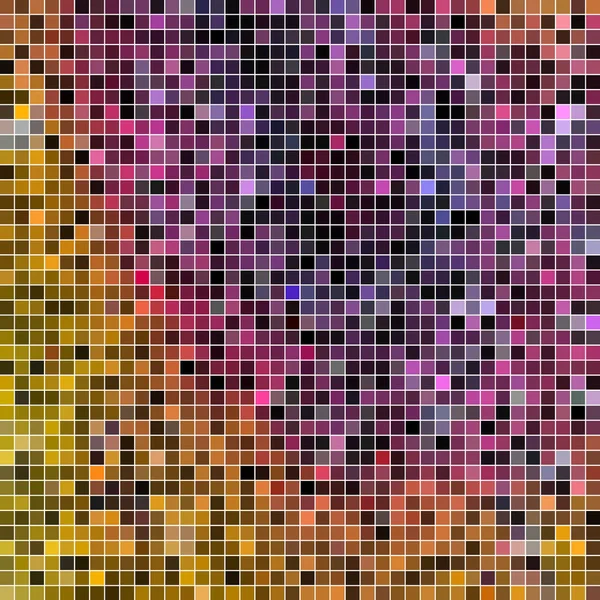 Soyut Kare Piksel Mozaik Arkaplan Sarı Mor — Stok fotoğraf