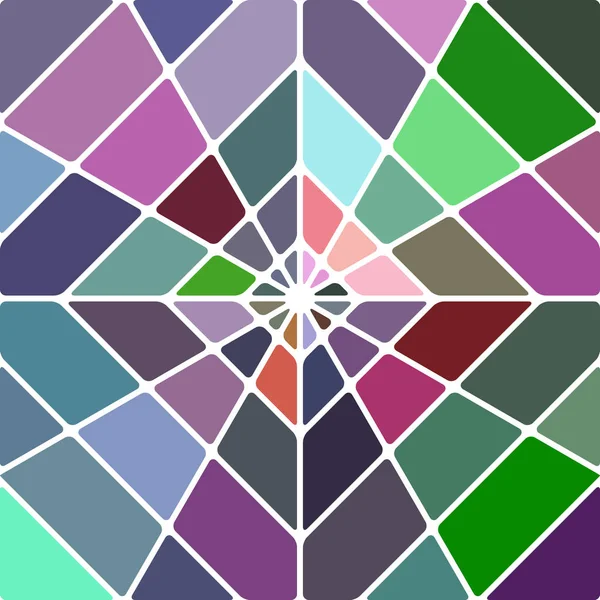 抽象的なステンドグラスのモザイクの背景 緑と紫 Rhombus — ストック写真