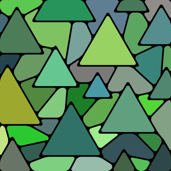 Abstract Stained Glass Mosaic Background Green Triangles — Stock Photo, Image